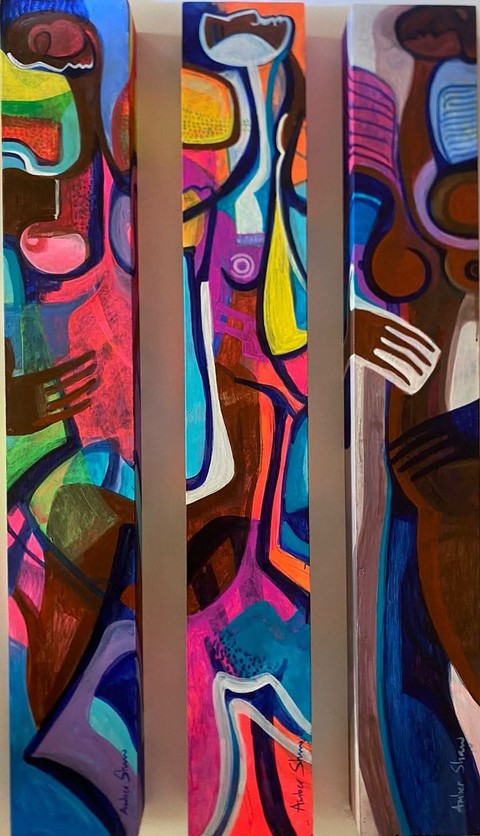 Abstract Pieces 'Of One's Self' 'Skin' 'Wings' by Amber Shaw